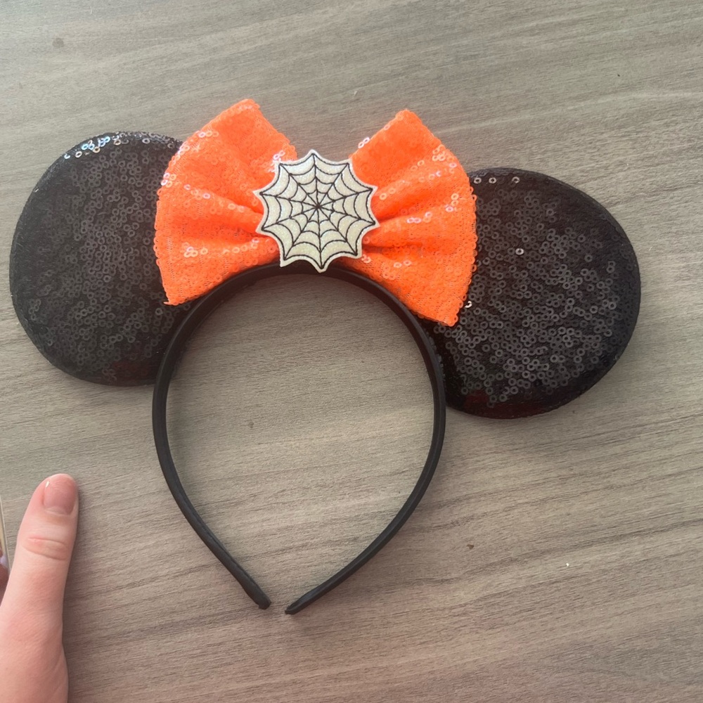 Disney Halloween Orange and Black Minnie Mouse Costume Headband